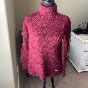 Michel Kors Maroon Turtle Neck Sweater